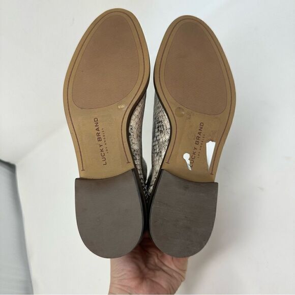 Lucky Brand Snake 8.5 black booties Chelsea style size 6.5 - Picture 5 of 8